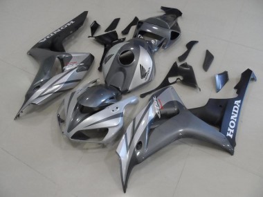 Graues Silber und Matt schwarz Honda CBR 1000 RR 06-07 Verkleidungen