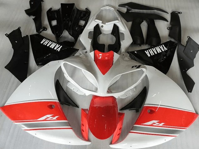 Racy Rot Weiß Schwarz Yamaha R1 12-14 Verkleidungen