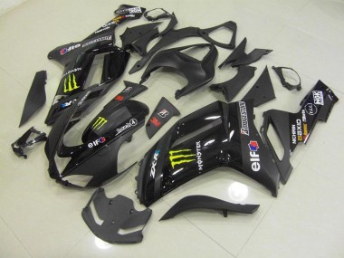 Schwarz Monster Kawasaki ZX6R 07-08 Verkleidungen