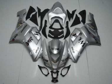 Silber West Kawasaki ZX6R 07-08 Verkleidungen